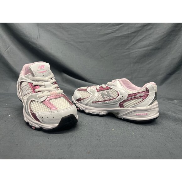 New Balance Toddlers 530 Sneakers Lace Up IZ530RK White Pink Size 10 NEW NO BOX! - Picture 1 of 10